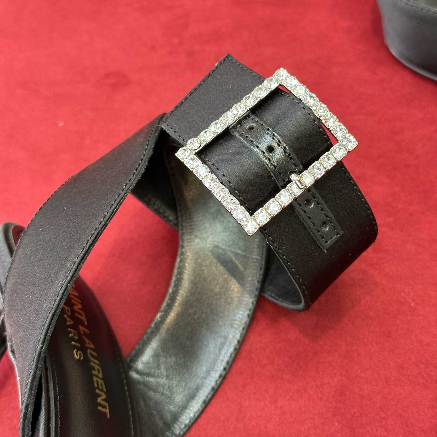 Saint Laurent Fanny Slingback Pumps In Crepe Satin - PerfectKickZ