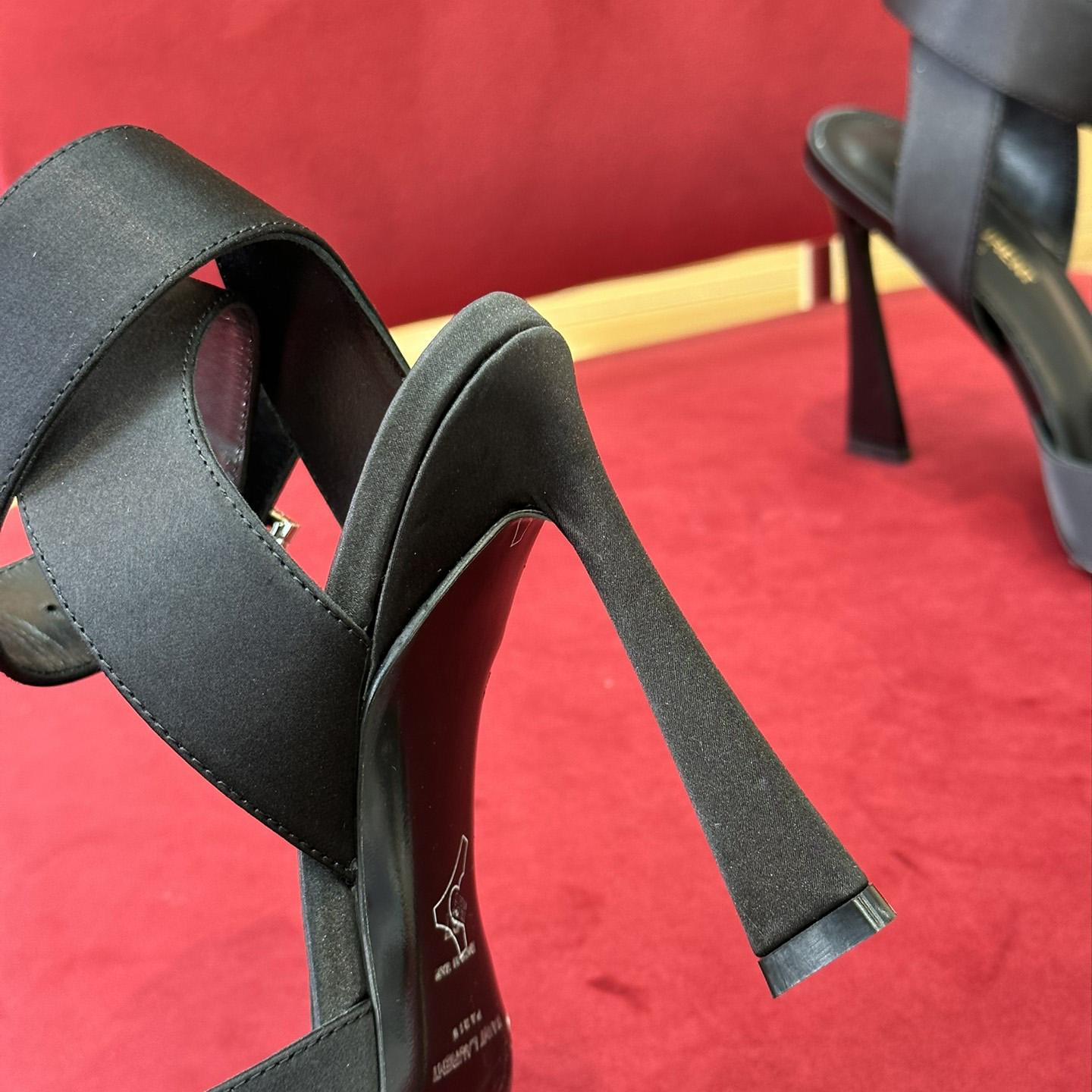 Saint Laurent Fanny Slingback Pumps In Crepe Satin - PerfectKickZ
