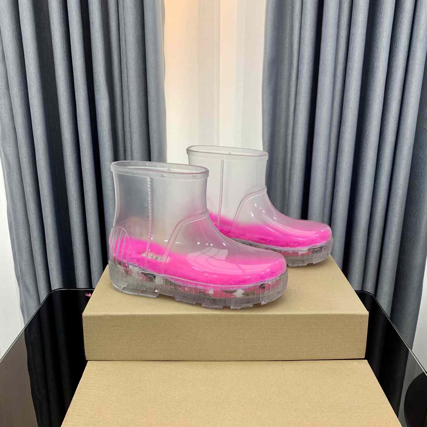 Ugg Drizlita Clear Womens Taffy Pink Fashion Boots - PerfectKickZ