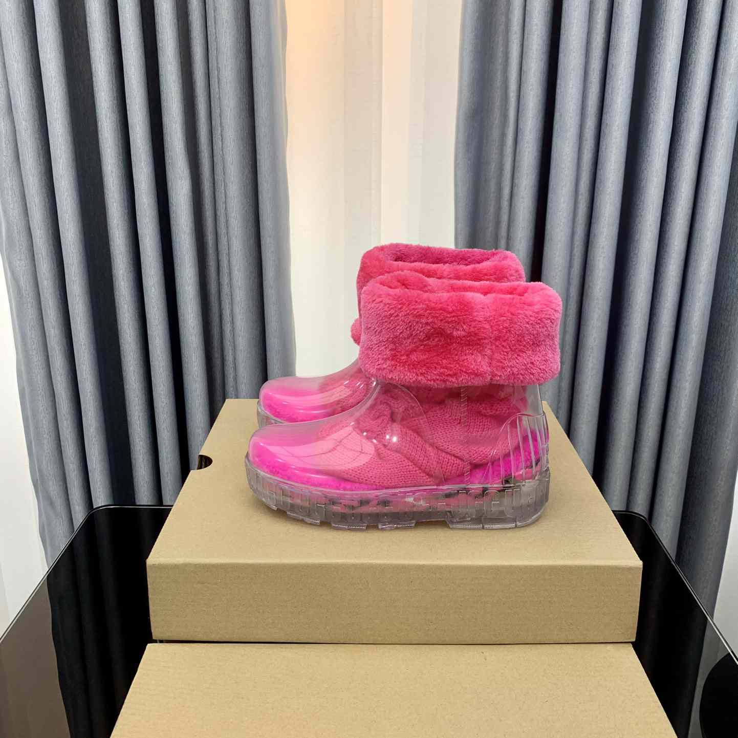 Ugg Drizlita Clear Womens Taffy Pink Fashion Boots - PerfectKickZ