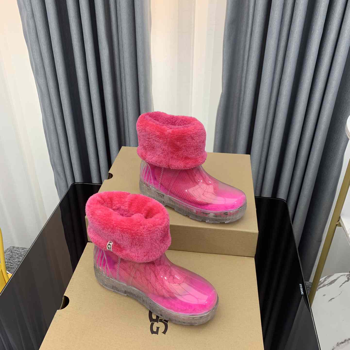 Ugg Drizlita Clear Womens Taffy Pink Fashion Boots - PerfectKickZ