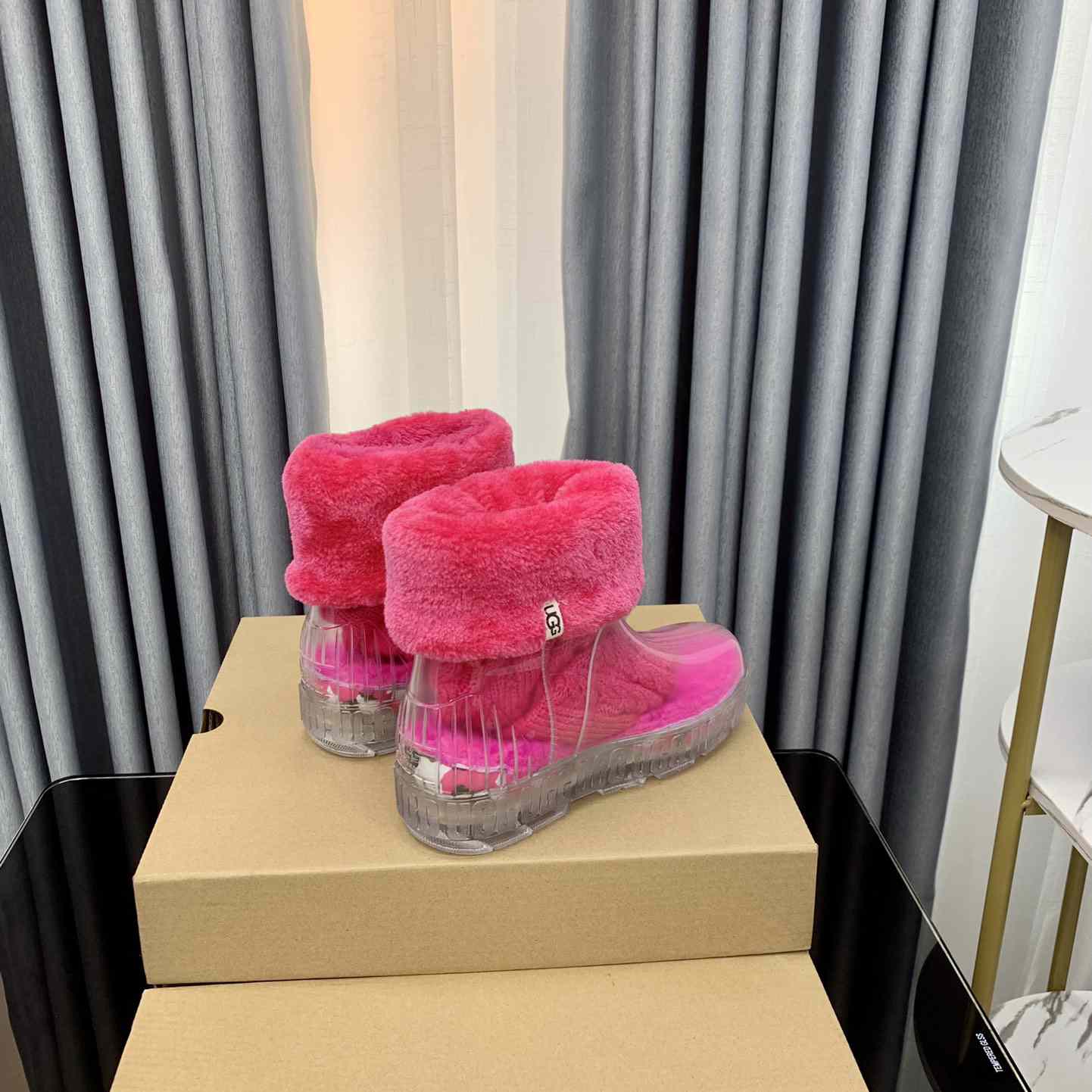 Ugg Drizlita Clear Womens Taffy Pink Fashion Boots - PerfectKickZ