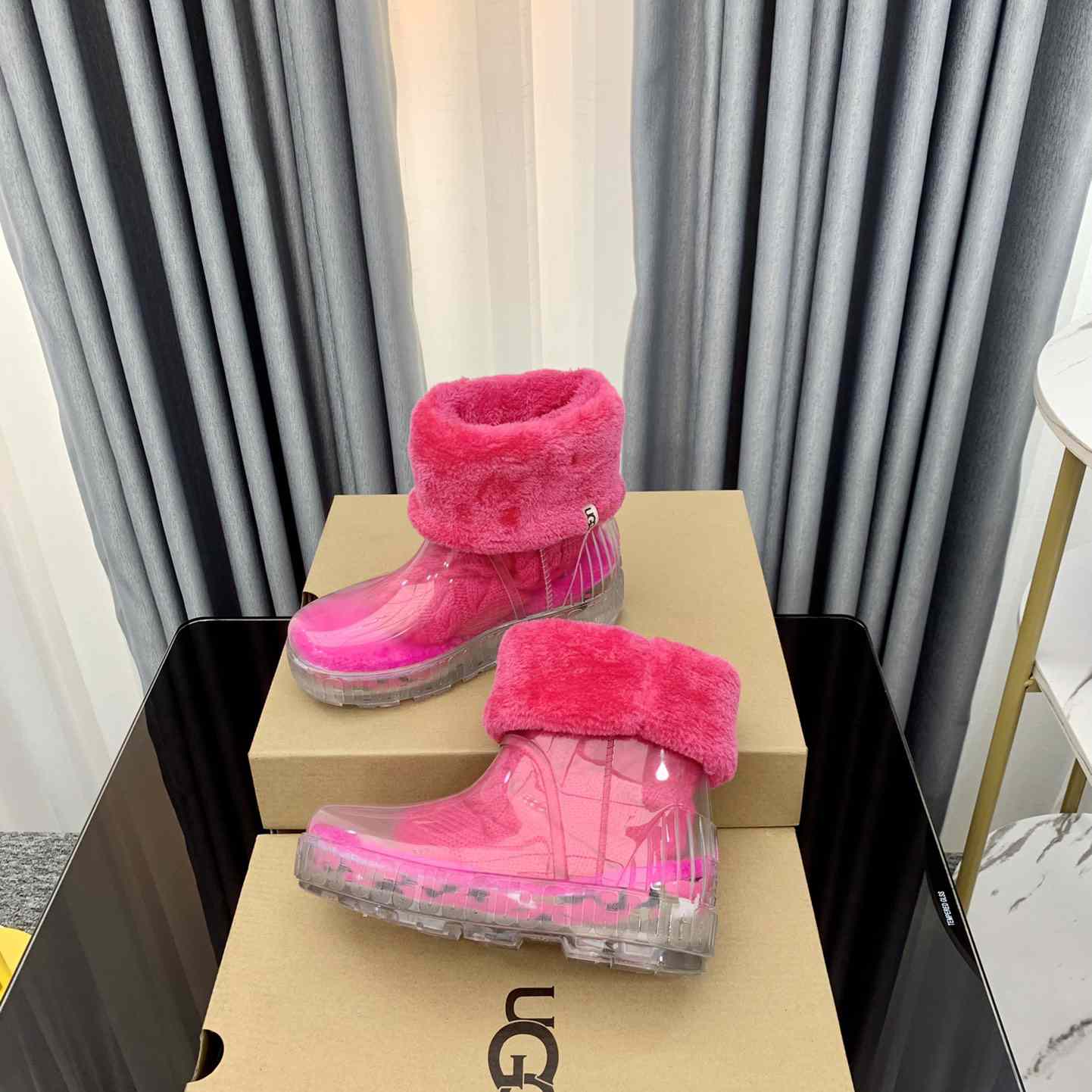 Ugg Drizlita Clear Womens Taffy Pink Fashion Boots - PerfectKickZ