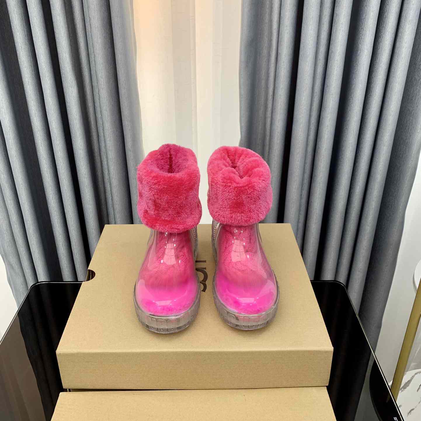 Ugg Drizlita Clear Womens Taffy Pink Fashion Boots - PerfectKickZ