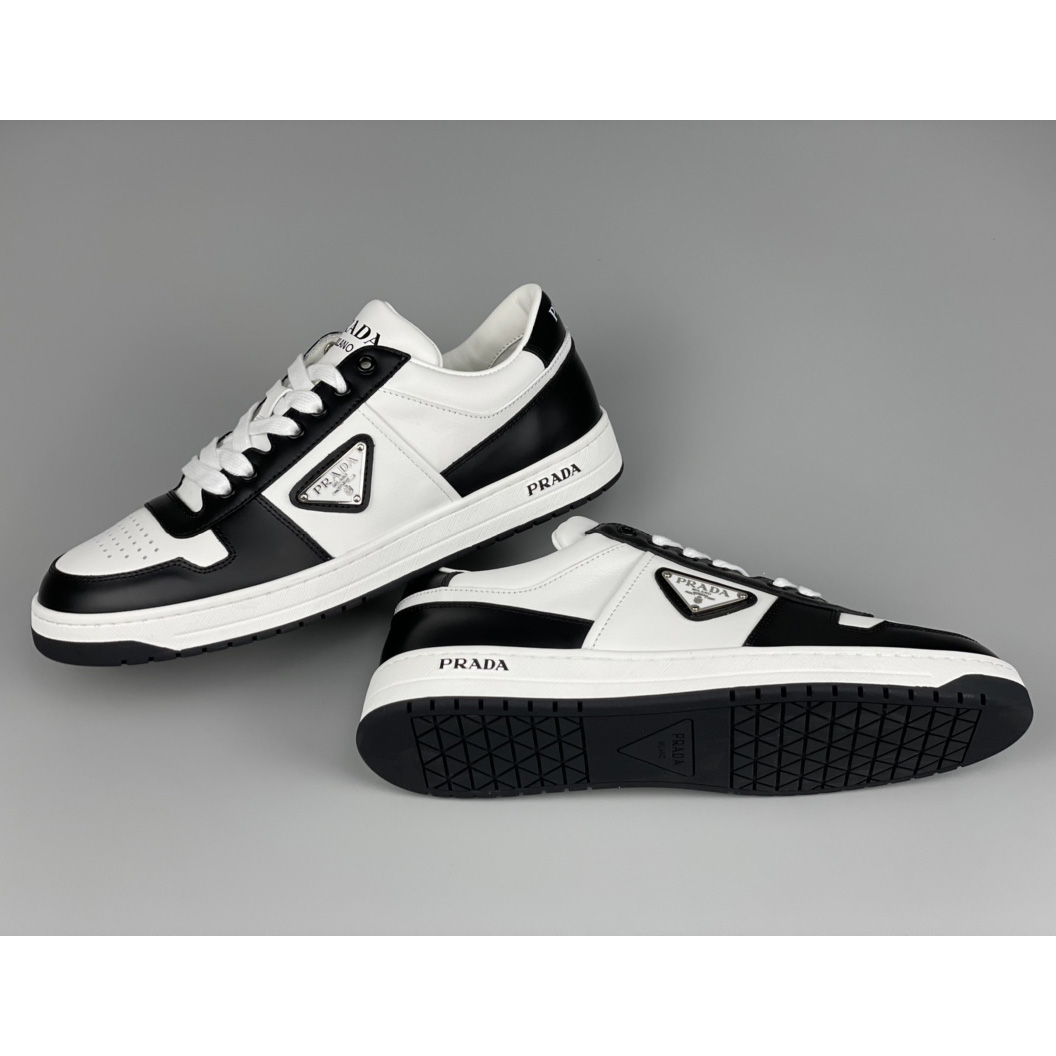 Prada Downtown Leather Sneakers - PerfectKickZ