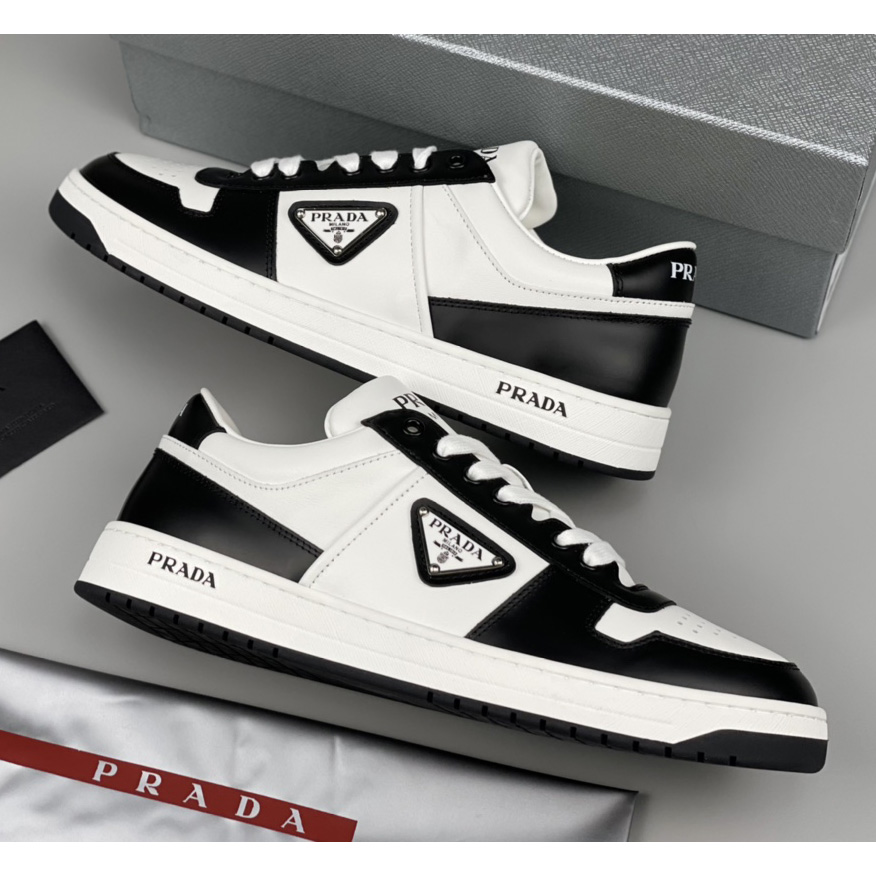 Prada Downtown Leather Sneakers - PerfectKickZ