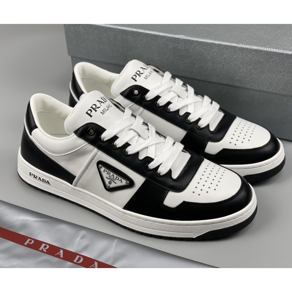 Prada Downtown Leather Sneakers - PerfectKickZ