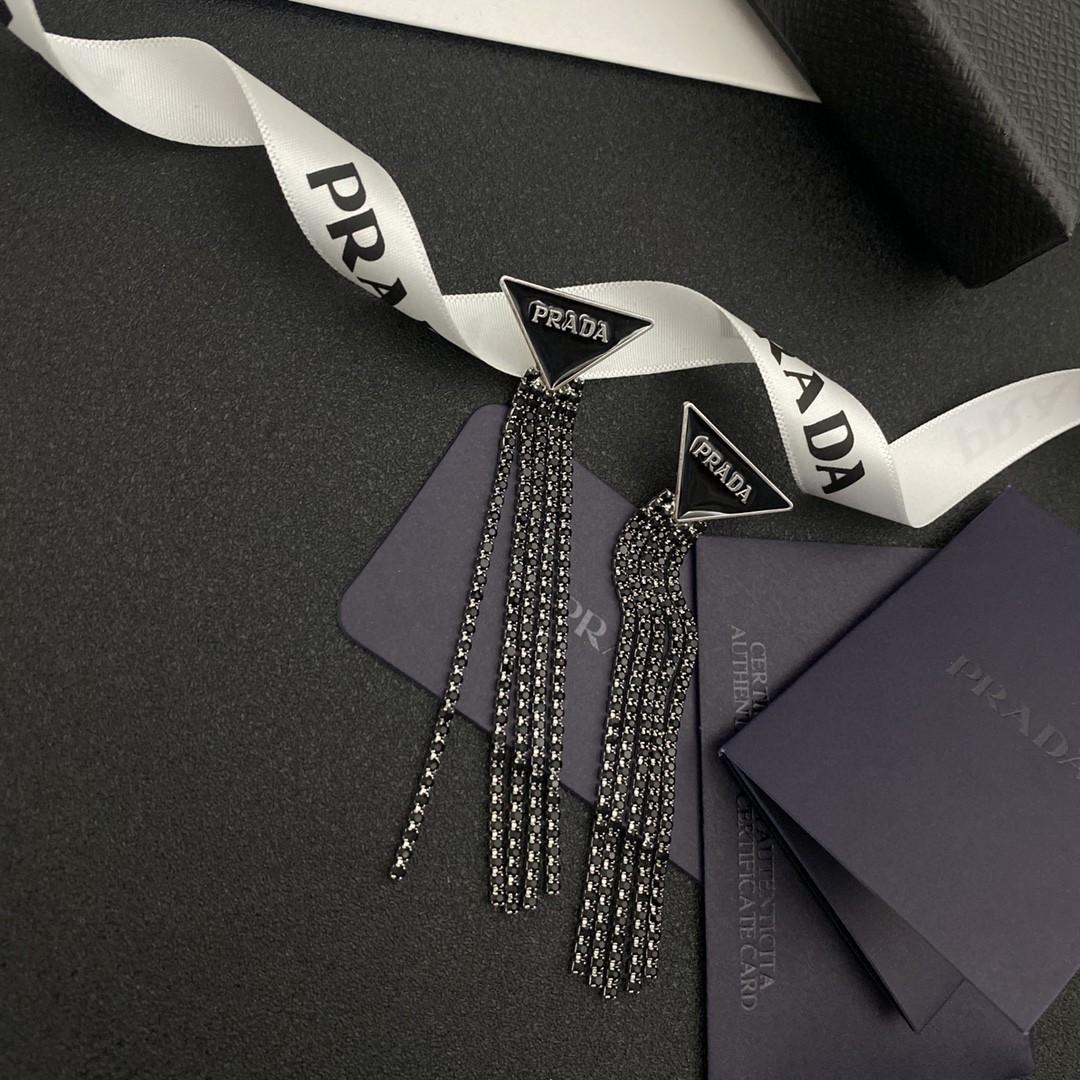 Prada Symbole Drop Earrings - PerfectKickZ