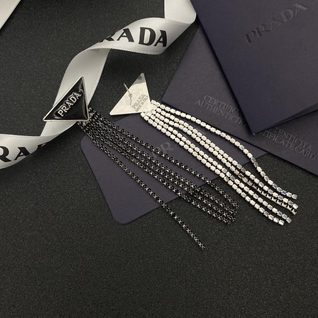Prada Symbole Drop Earrings - PerfectKickZ