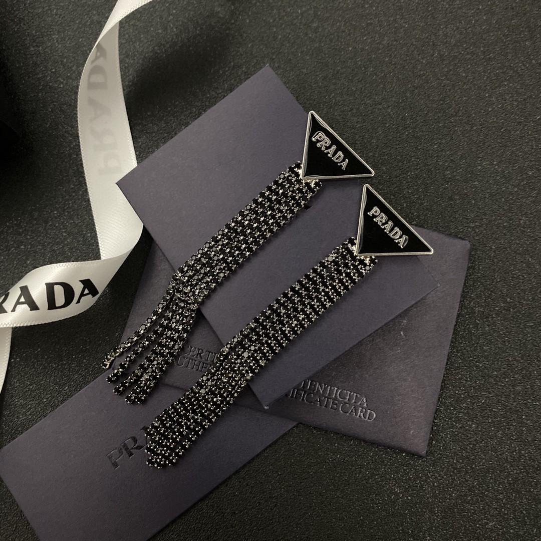Prada Symbole Drop Earrings - PerfectKickZ