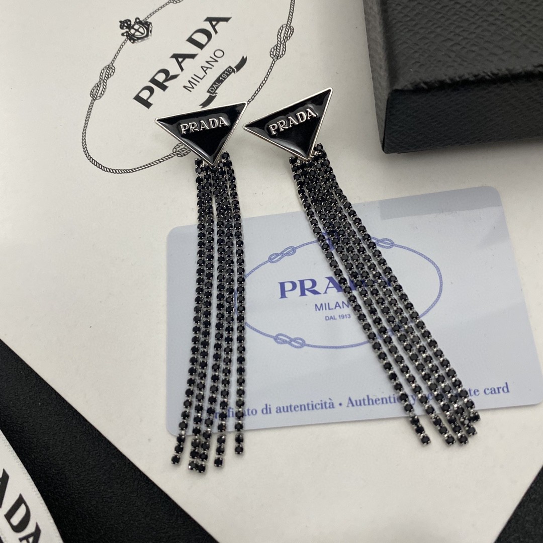 Prada Symbole Drop Earrings - PerfectKickZ