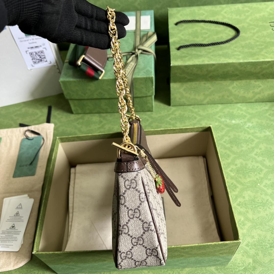 Gucci Ophidia GG Small Handbag(25*15.5*6cm)    - PerfectKickZ