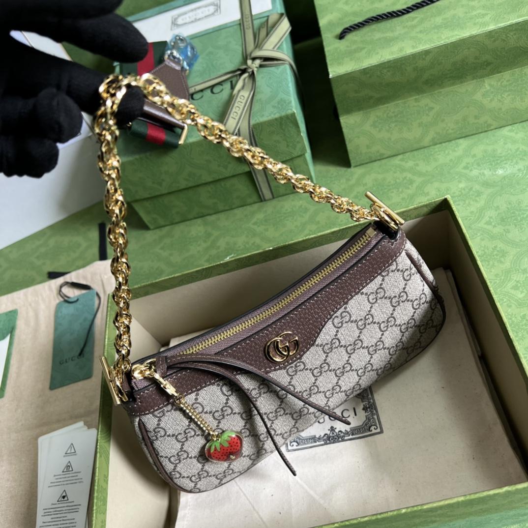 Gucci Ophidia GG Small Handbag(25*15.5*6cm)    - PerfectKickZ