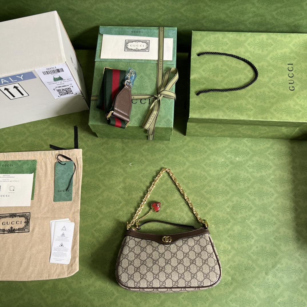 Gucci Ophidia GG Small Handbag(25*15.5*6cm)    - PerfectKickZ