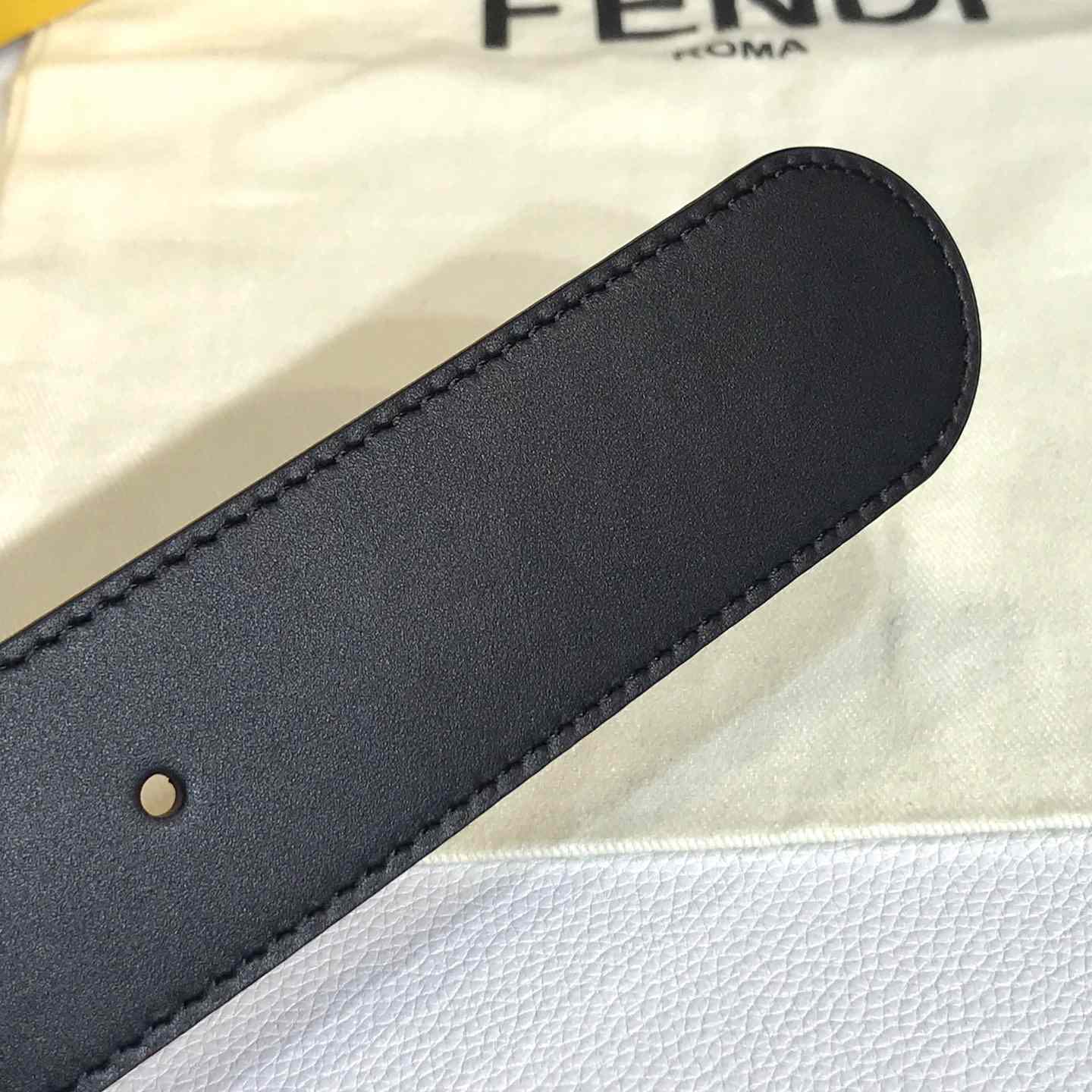 Fendi Black Leather Belt - PerfectKickZ
