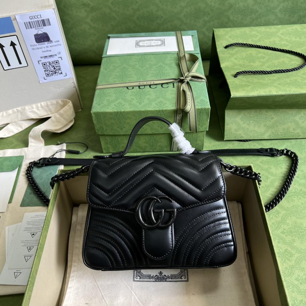 Gucci GG Marmont Mini Top Handle Bag(21-15..5-8cm) - PerfectKickZ