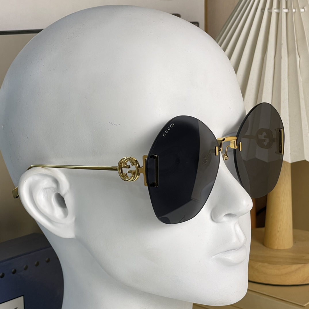 Gucci Geometric-Frame Sunglasses    GG1203S - PerfectKickZ