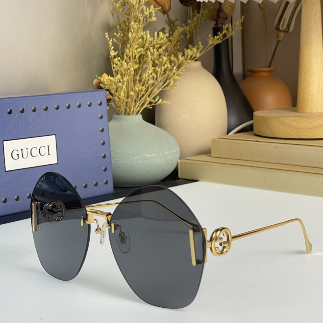 Gucci Geometric-Frame Sunglasses    GG1203S - PerfectKickZ