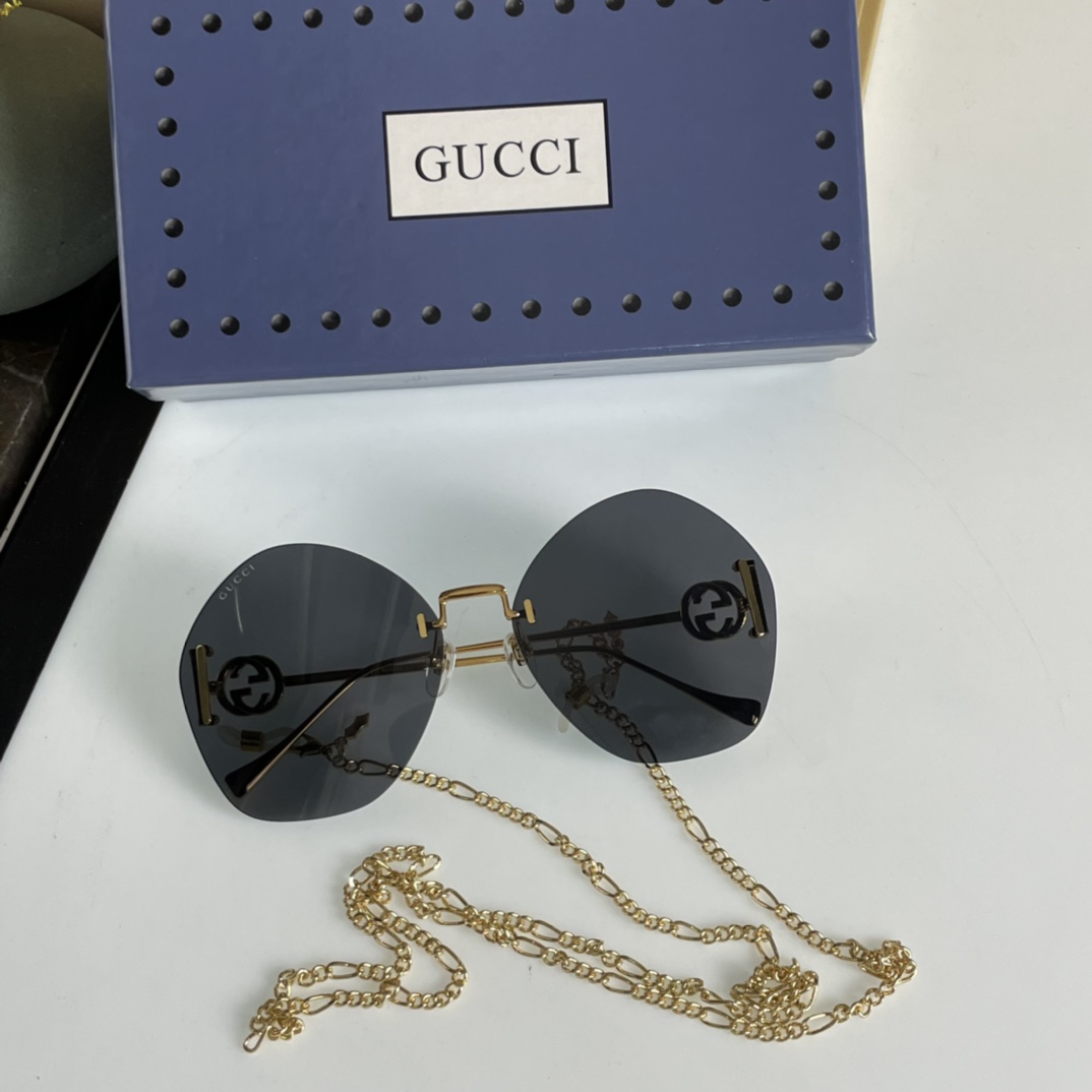 Gucci Geometric-Frame Sunglasses    GG1203S - PerfectKickZ