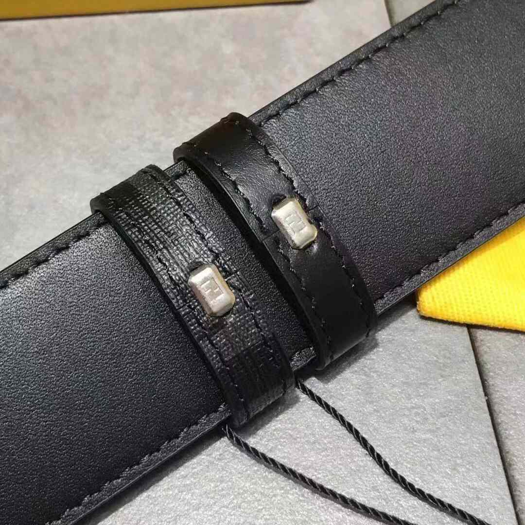 Fendi Black Leather Belt - PerfectKickZ