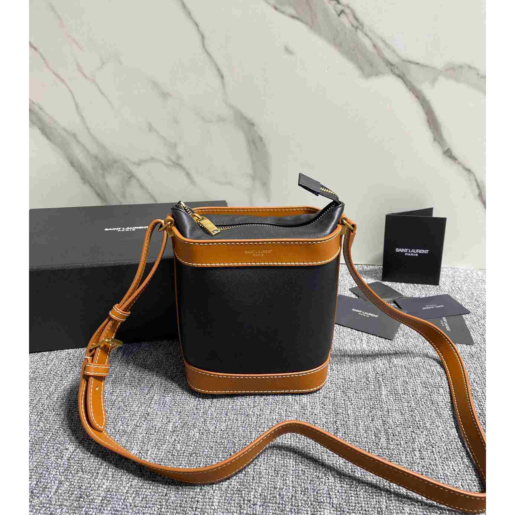 Saint Laurent Aphile Bucket Crossbody Pouch In Smooth Leather - PerfectKickZ