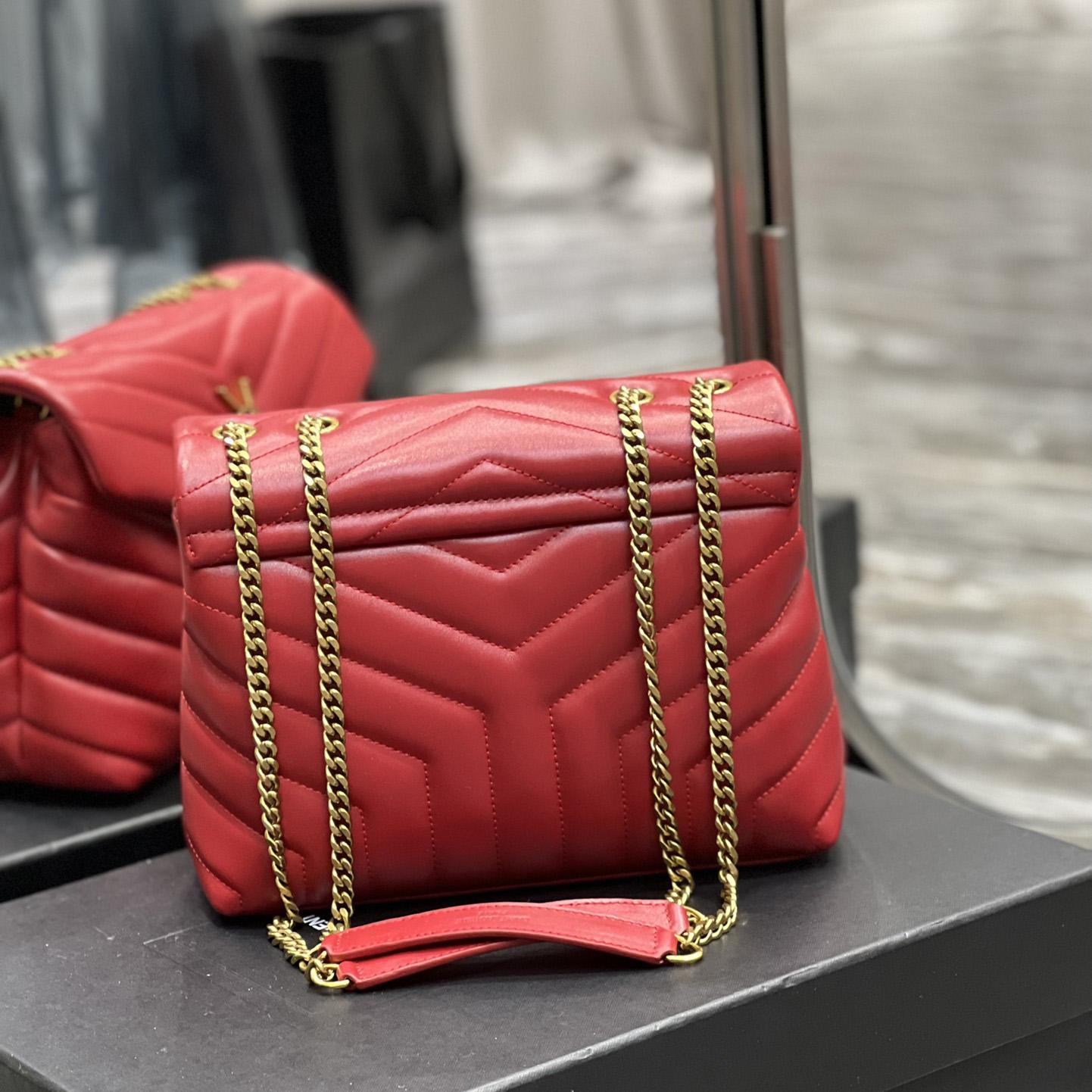 Saint Laurent Loulou Small Quilted Leather Shoulder Bag(25-17-9cm) - 