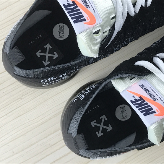 Off-White x Nike Air Vapormax Flyknit 2.0"Black/White" Sneakers    AA3831-100 - 