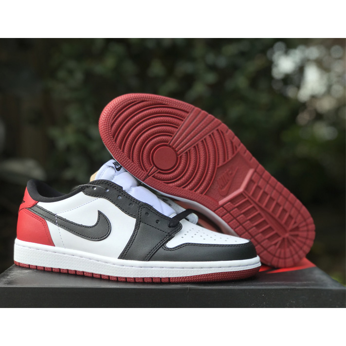Air Jordan 1 Low “Black Toe” Sneaker      555088-125 - PerfectKickZ