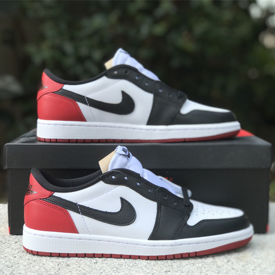 Air Jordan 1 Low “Black Toe” Sneaker      555088-125 - PerfectKickZ