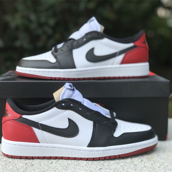 Air Jordan 1 Low “Black Toe” Sneaker      555088-125 - PerfectKickZ