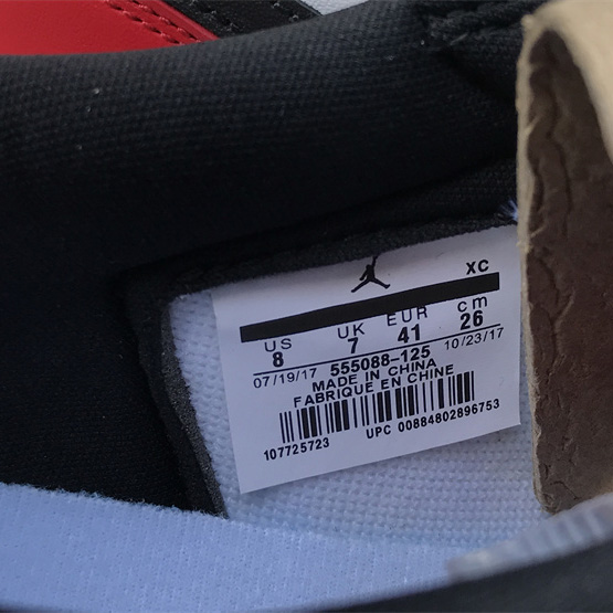 Air Jordan 1 Low “Black Toe” Sneaker      555088-125 - PerfectKickZ