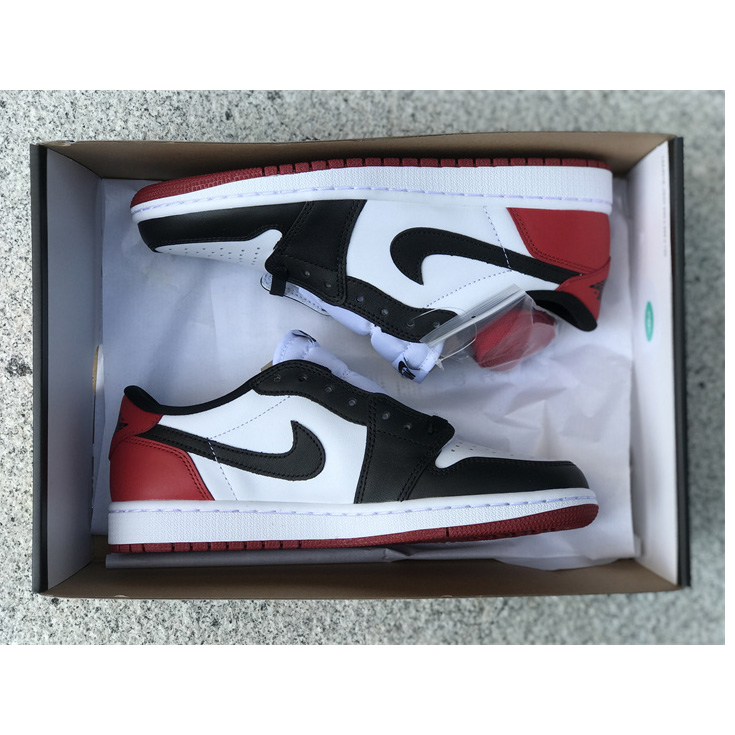 Air Jordan 1 Low “Black Toe” Sneaker      555088-125 - PerfectKickZ