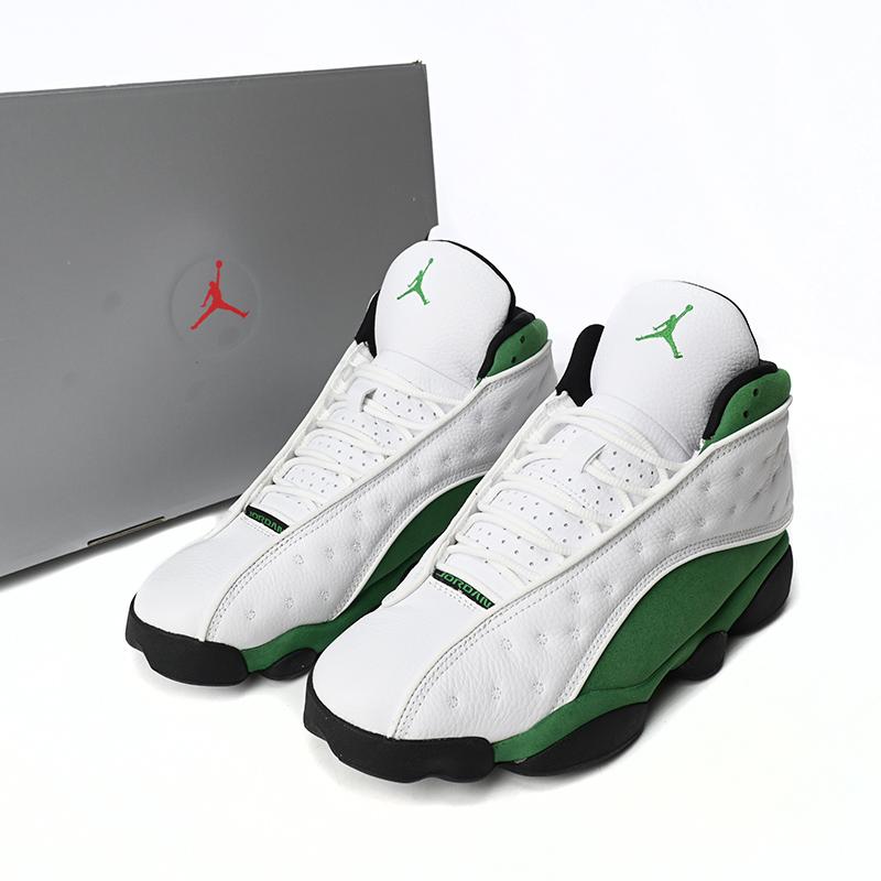 Air Jordan 13 Retro White Green Sneakers      DB6536-113 - PerfectKickZ