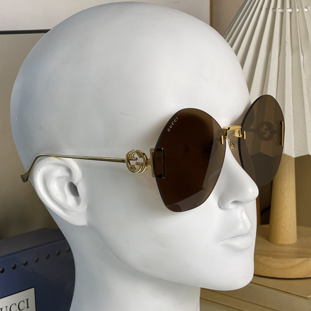 Gucci Geometric-Frame Sunglasses    GG1203S - PerfectKickZ