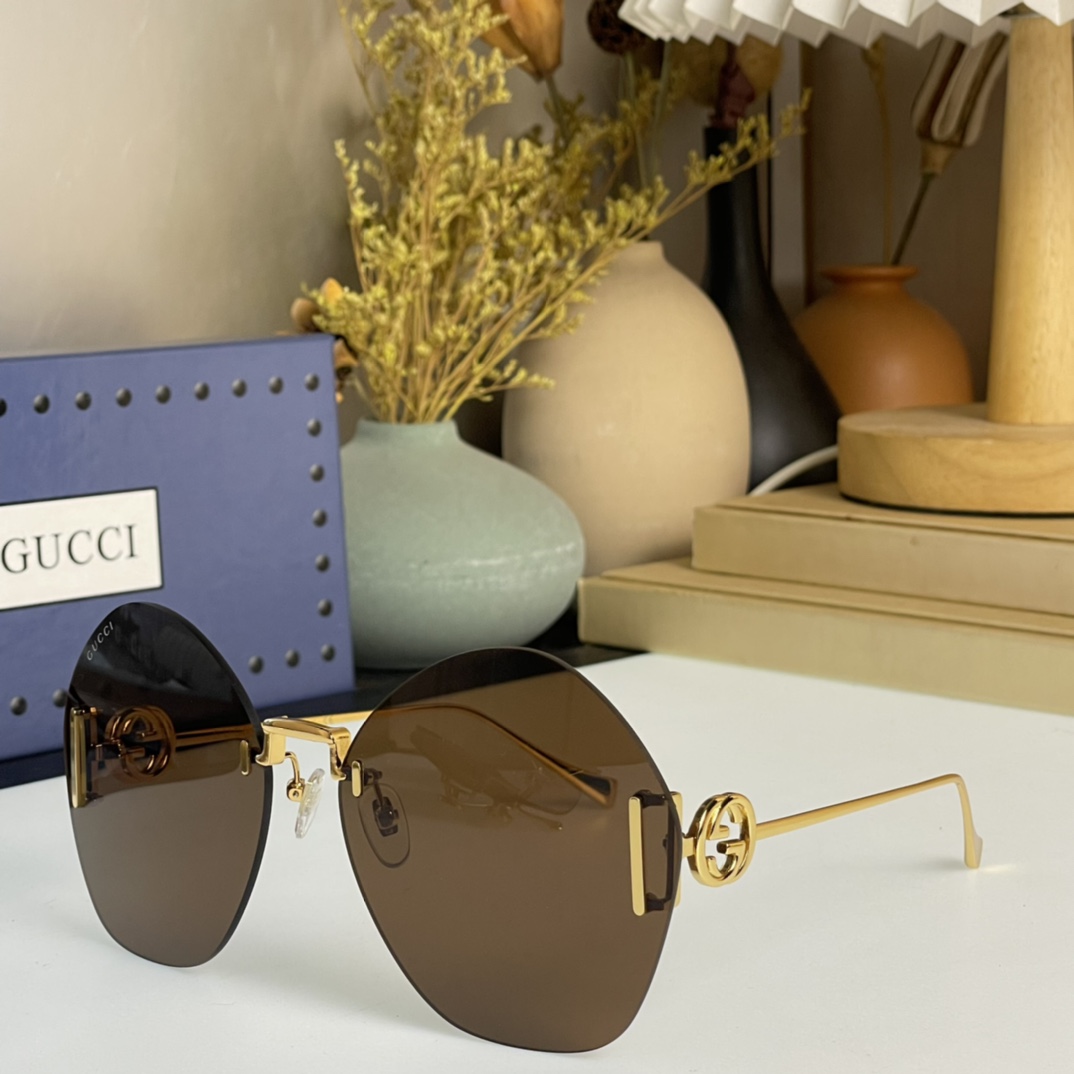 Gucci Geometric-Frame Sunglasses    GG1203S - PerfectKickZ