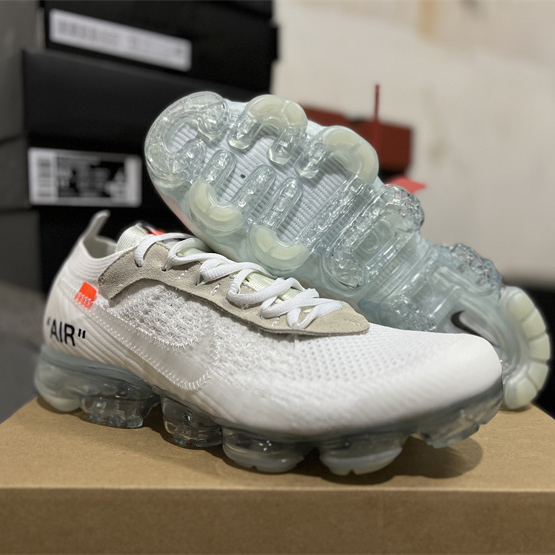 Off-White x Nike Air Vapormax Flyknit 2.0"White/Total/Orange" Sneakers    AA3831-100 - PerfectKickZ