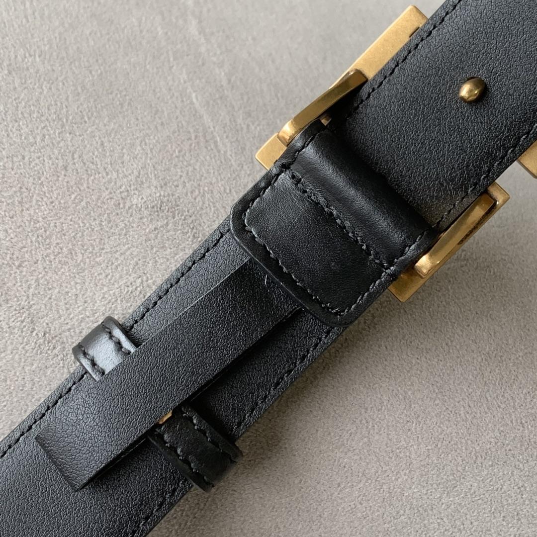 Fendi Black Leather Belt - PerfectKickZ