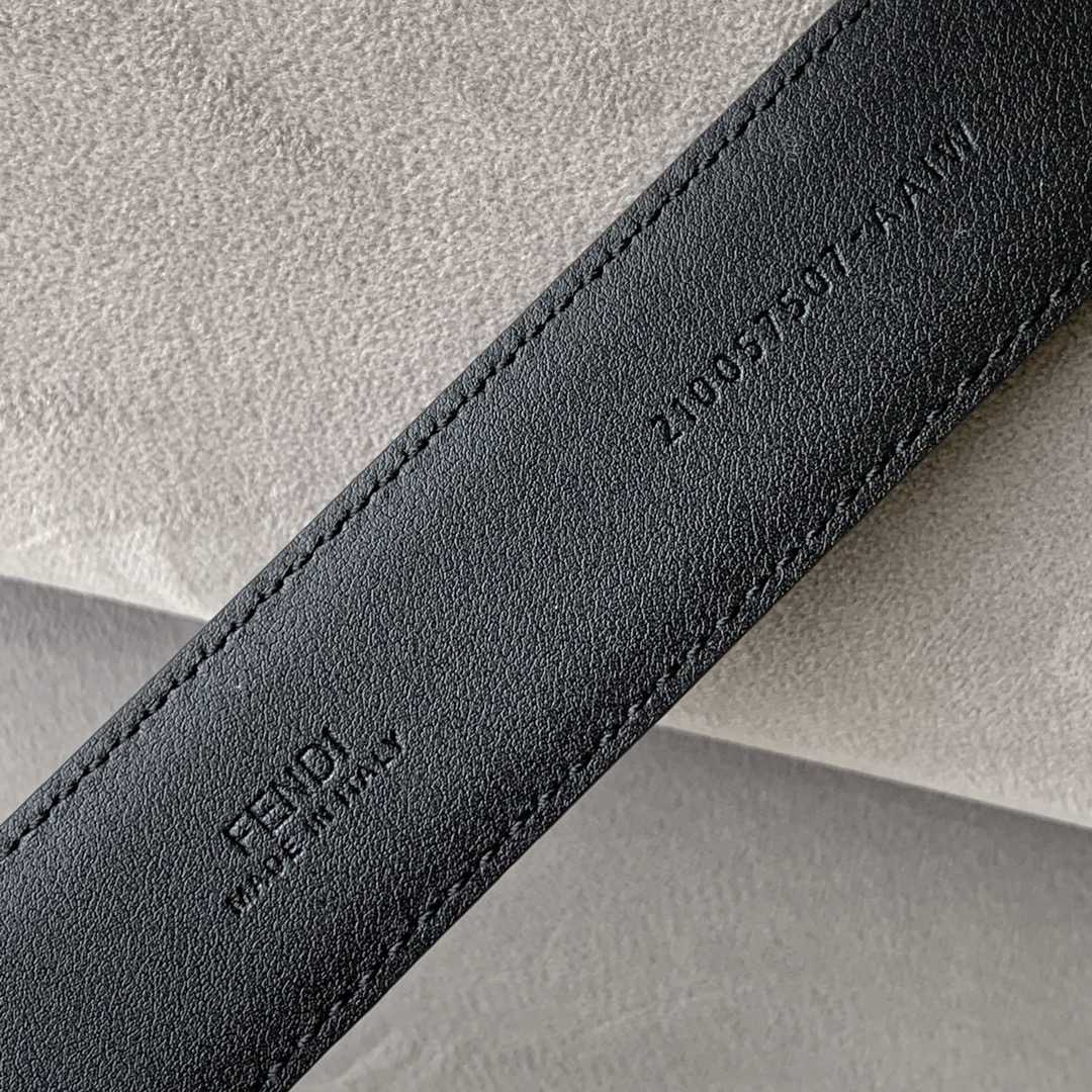 Fendi Black Leather Belt - PerfectKickZ
