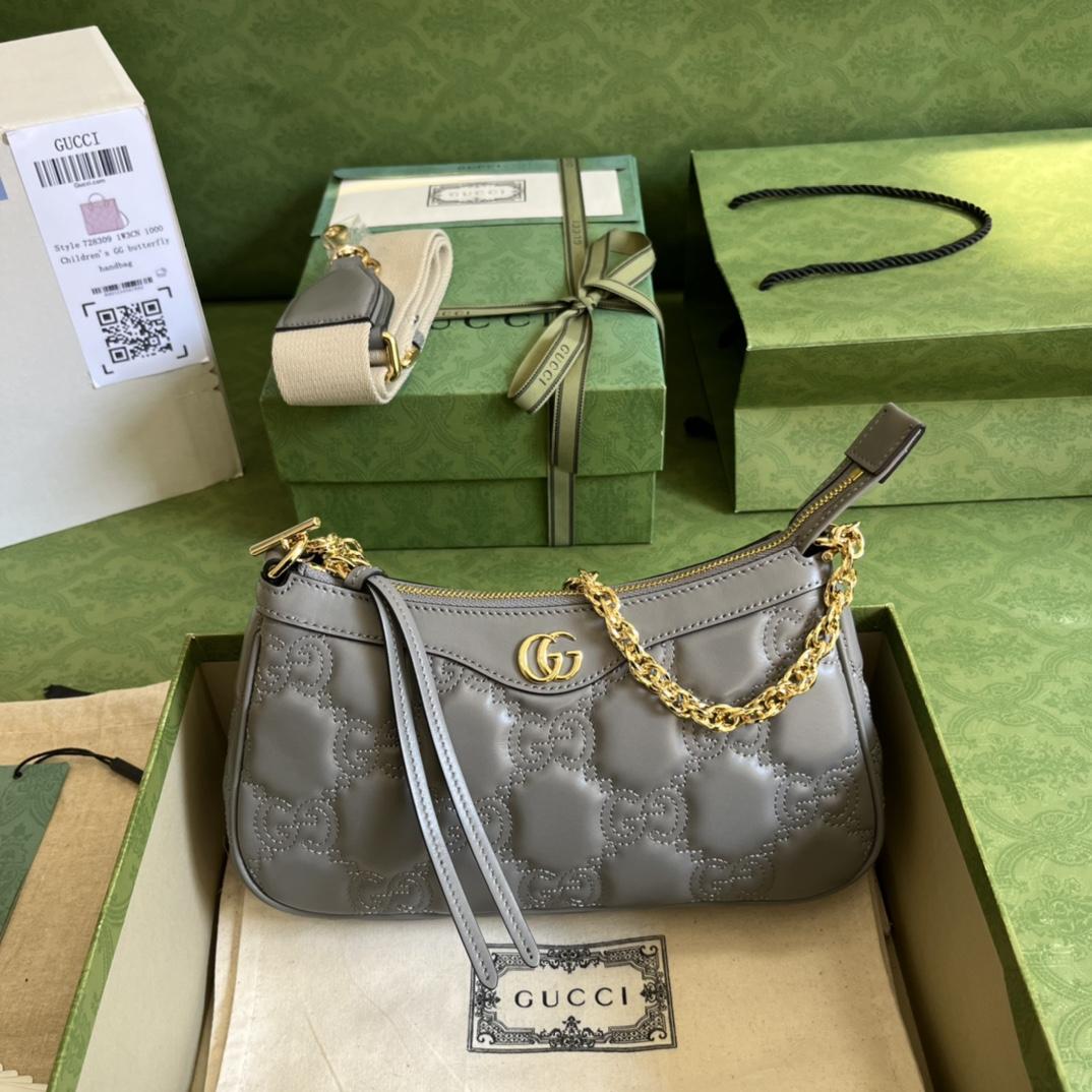 Gucci GG Matelassé Handbag(25-15-8cm) - PerfectKickZ