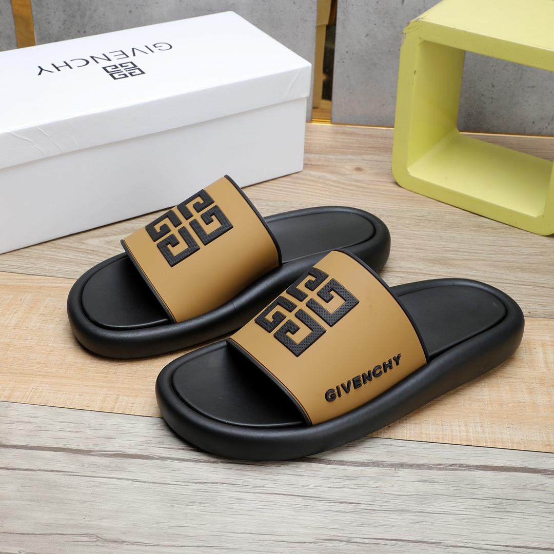 Givenchy 4G Logo Rubber Slides Sandals - PerfectKickZ