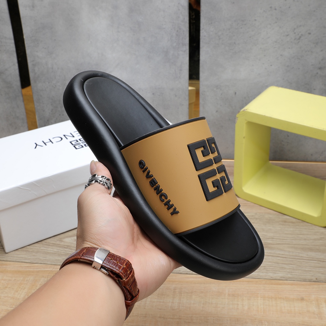 Givenchy 4G Logo Rubber Slides Sandals - PerfectKickZ