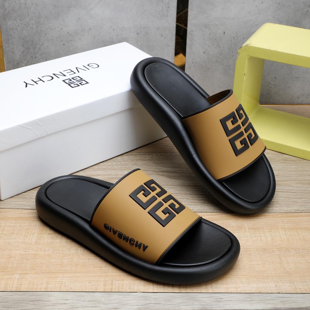 Givenchy 4G Logo Rubber Slides Sandals - PerfectKickZ