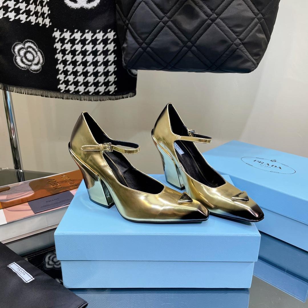 Prada Brushed Leather Pumps - PerfectKickZ