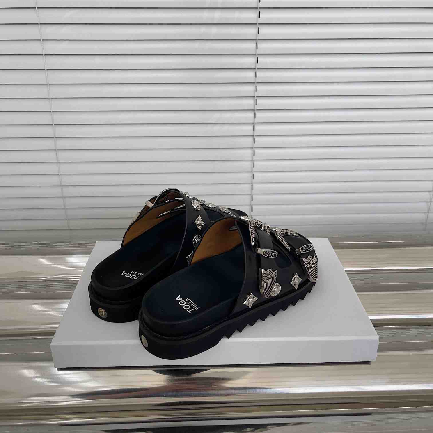Toga Virilis Studded Leather Slides - PerfectKickZ