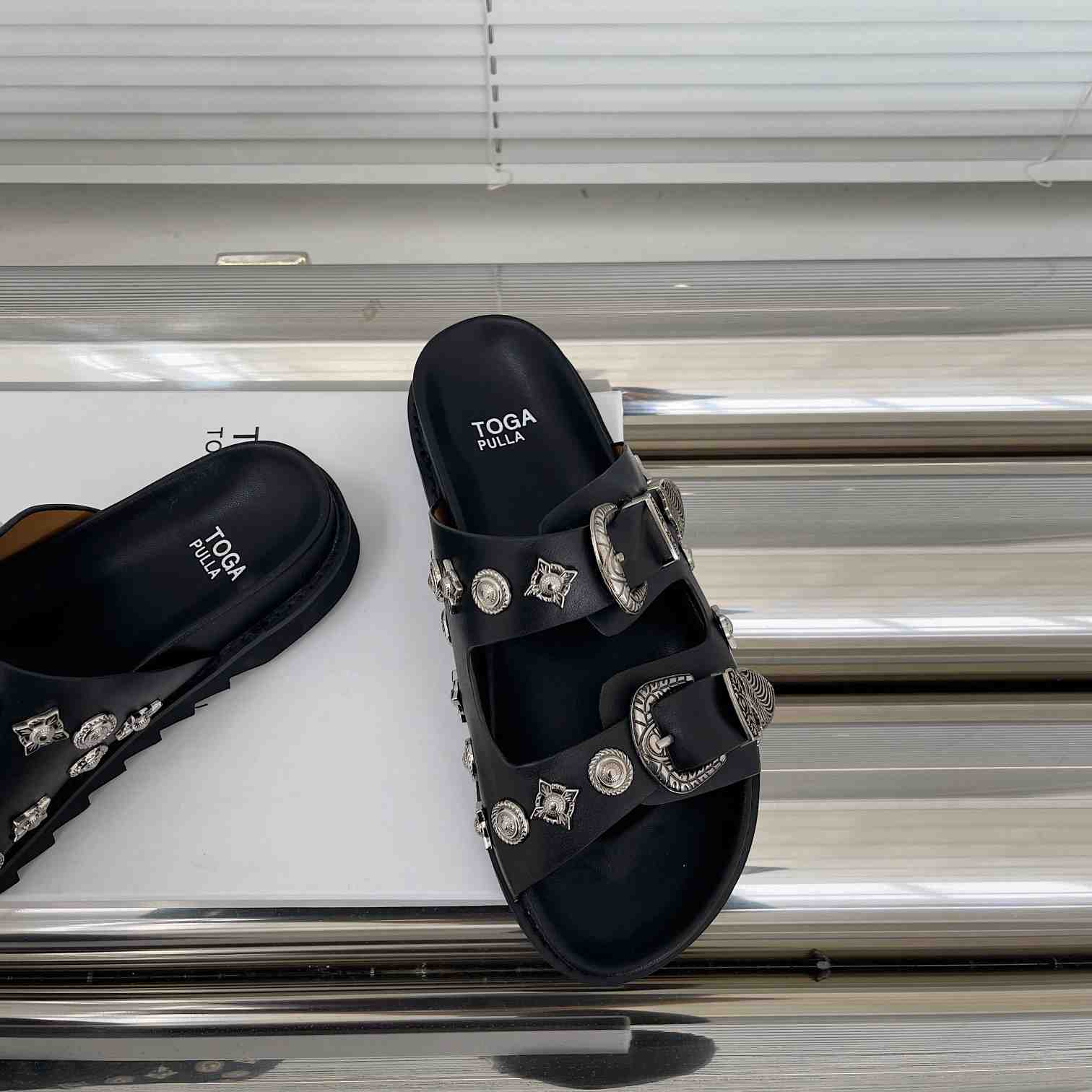 Toga Virilis Studded Leather Slides - PerfectKickZ