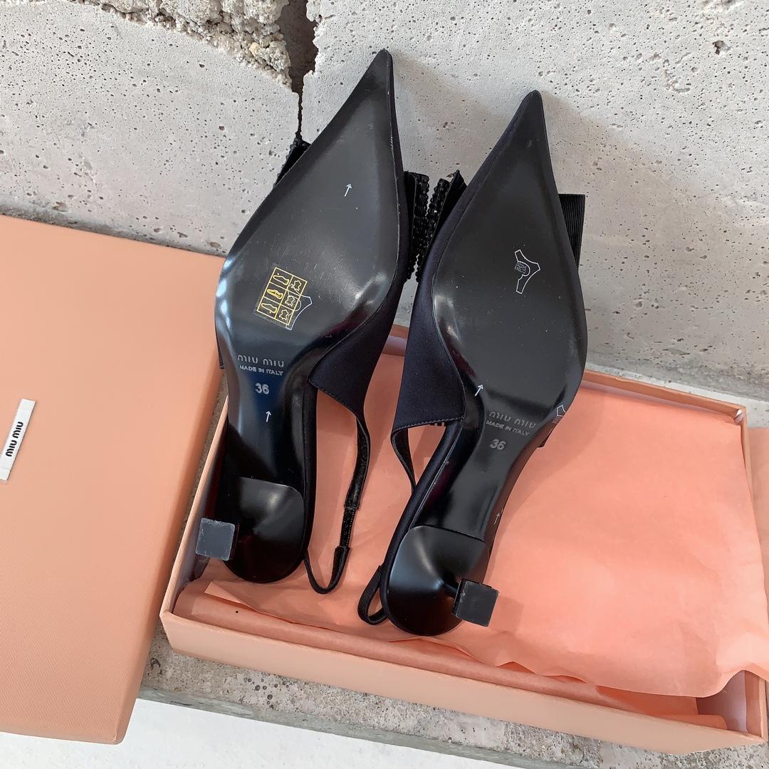 Miu Miu Satin Slingback Pumps - PerfectKickZ
