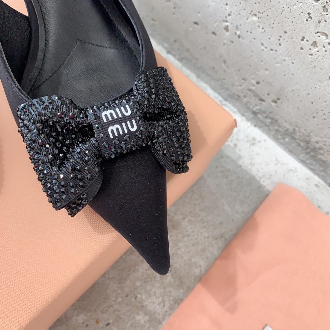 Miu Miu Satin Slingback Pumps - PerfectKickZ