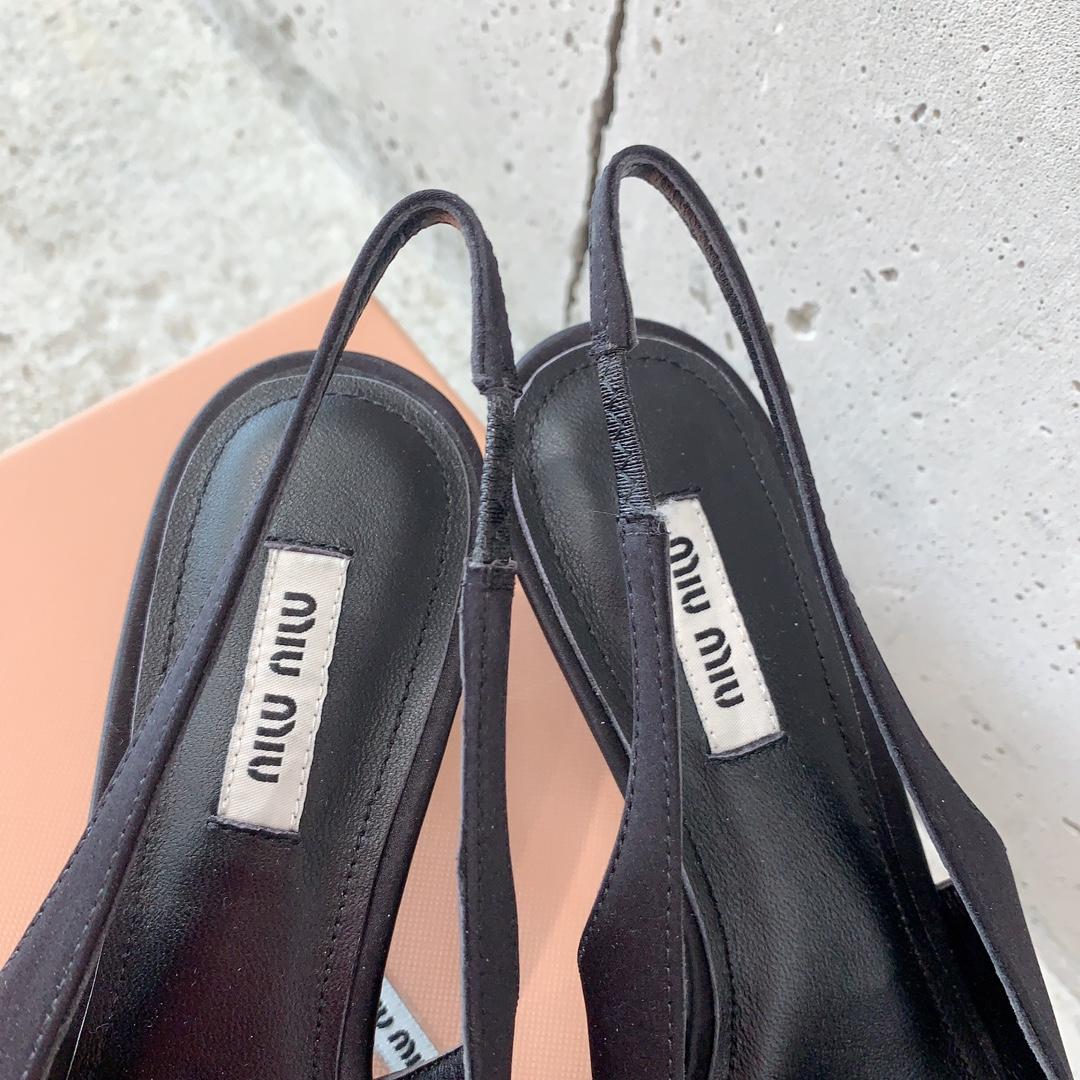 Miu Miu Satin Slingback Pumps - PerfectKickZ