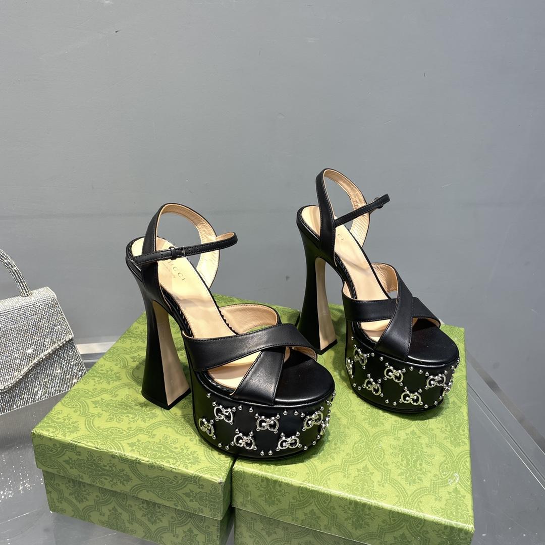 Gucci Women's Interlocking G Studs Sandal - PerfectKickZ