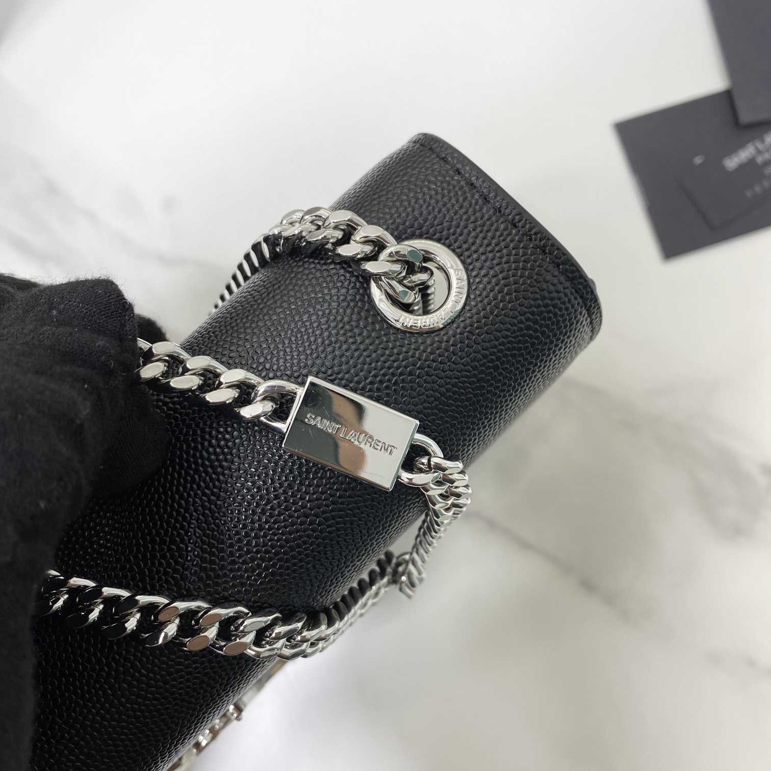 Saint Laurent Kate Medium Chain Bag In Grain De Poudre Embossed Leather - PerfectKickZ